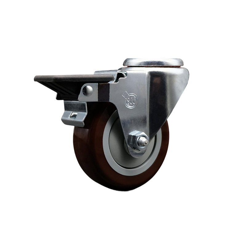 Roulettes pivotantes en poly avec frein Posi Lock, Noir