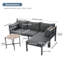 182.5cm Wide Straight Metal Patio Sectional Set