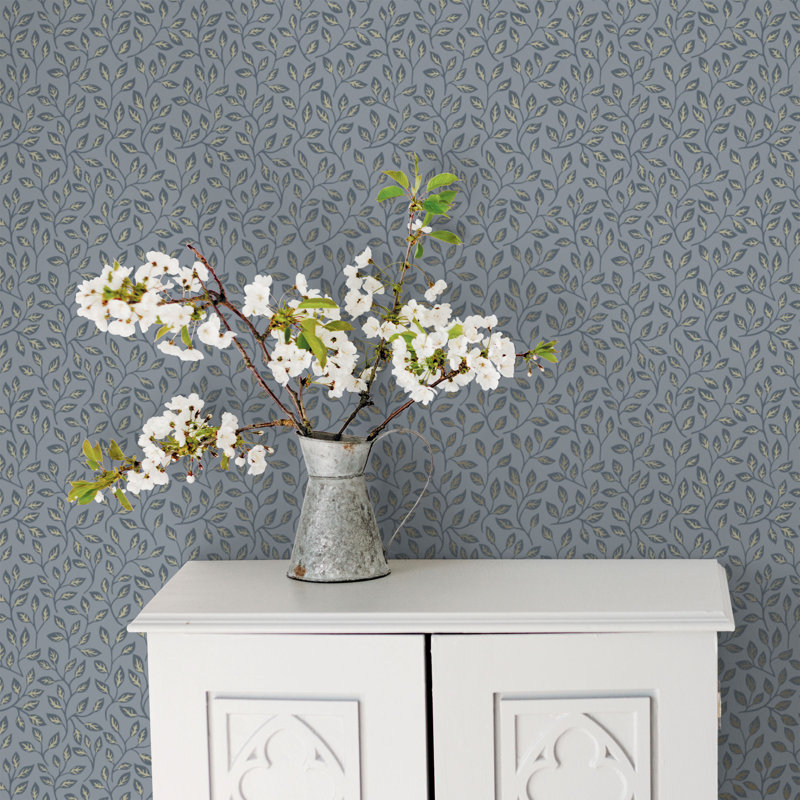 Bryanna 1005cm x 53cm Matte Wallpaper Roll, Blue