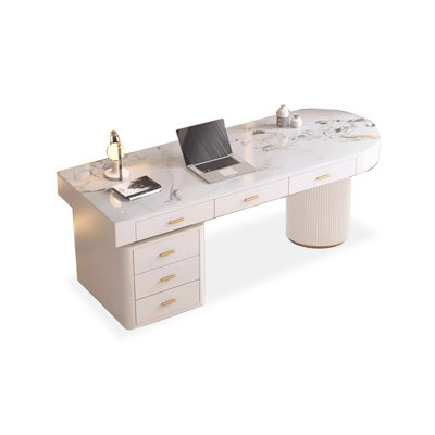 Bureau en bois manufacturé 70,87 po avec 6 tiroirs