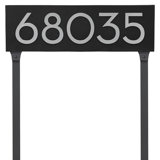 Floating Modern 6" Number Horizontal Address Plaque With Lawn Stake (5 Characters)