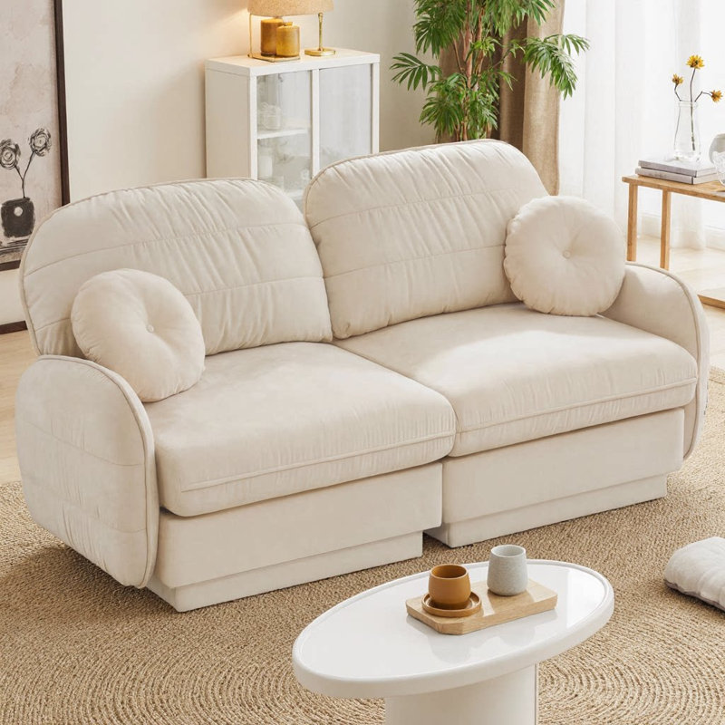Canapé Chenille Cloud, Beige crème