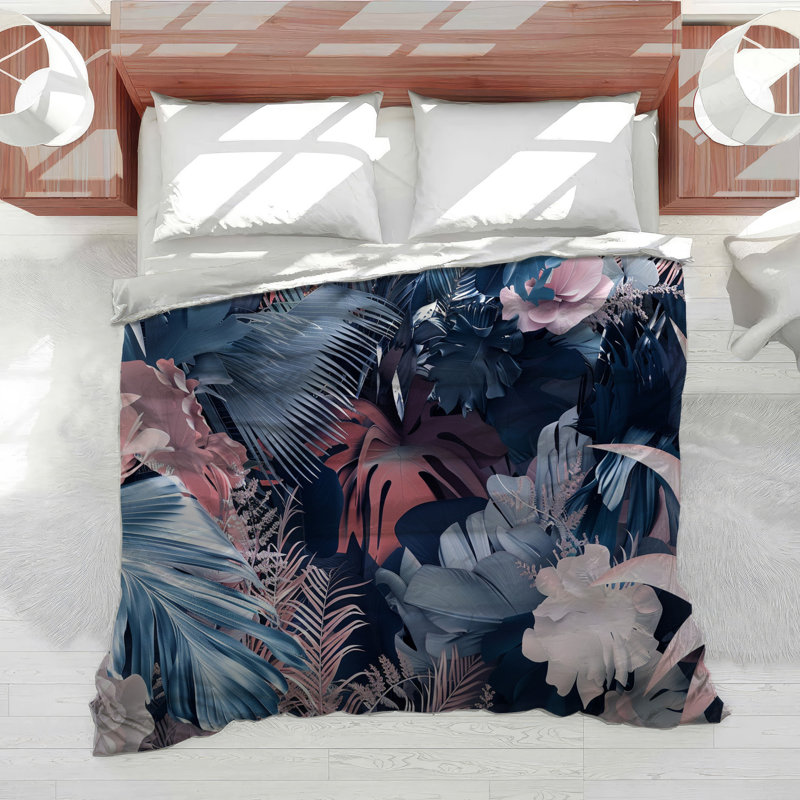 Blend Floral Cotton Blend Comforter, King Comforter