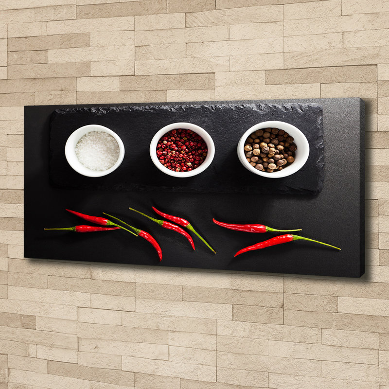 Spices And Chilli - Wrapped Canvas Print, Canvas, 50cm H x 125cm W