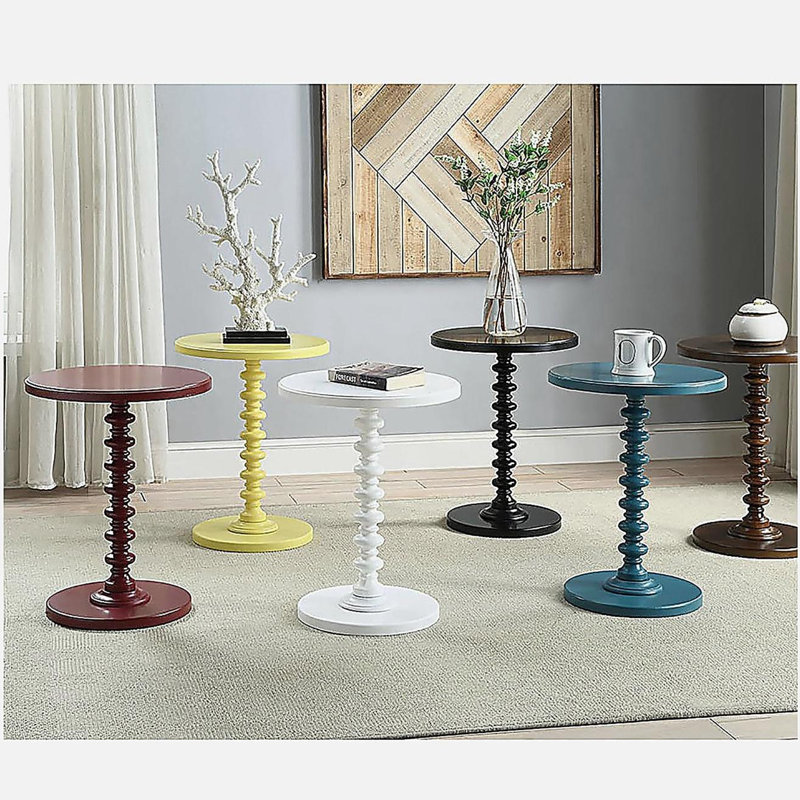 Table d'appoint ronde en bois noyer, Noyer