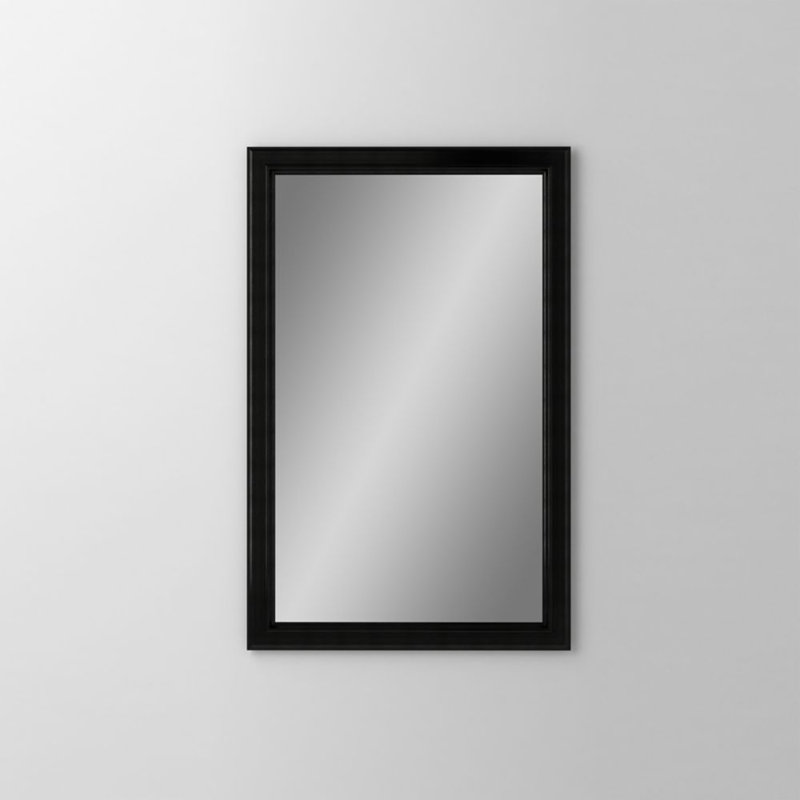 Miroir de salle de bain Main Line, 30 po x 20 po, Noir brossé