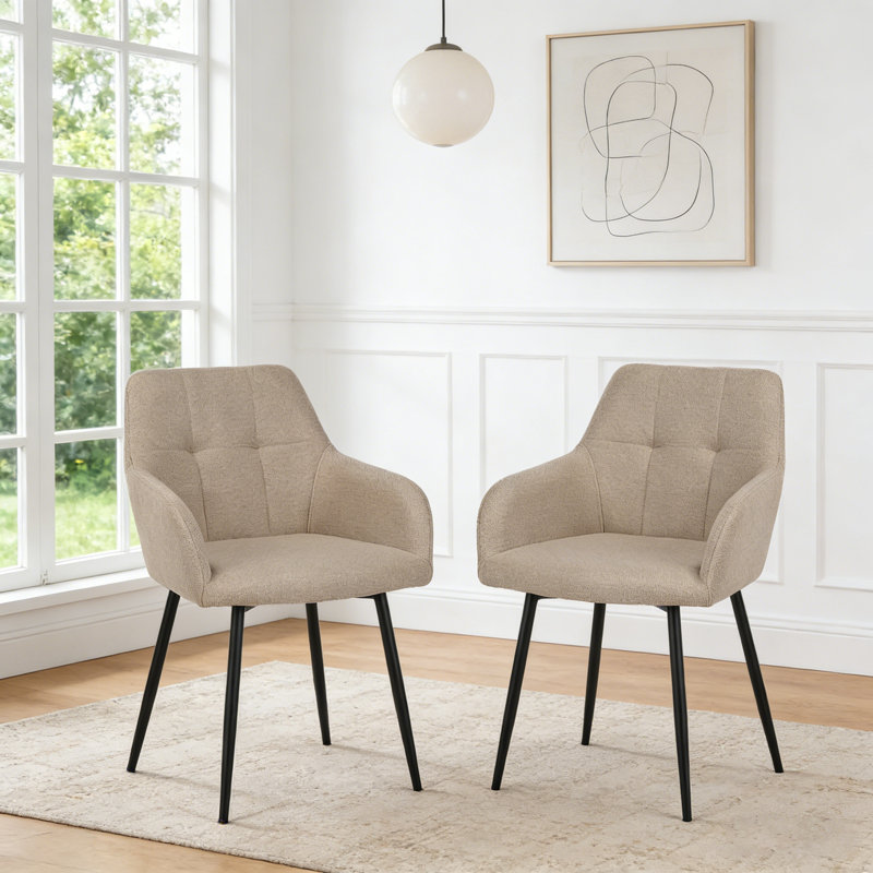 Chaise de salle à manger avec dossier et siège large