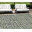 Tapis extérieur lavable rayé vert olive et gris 10 pi x 14 pi