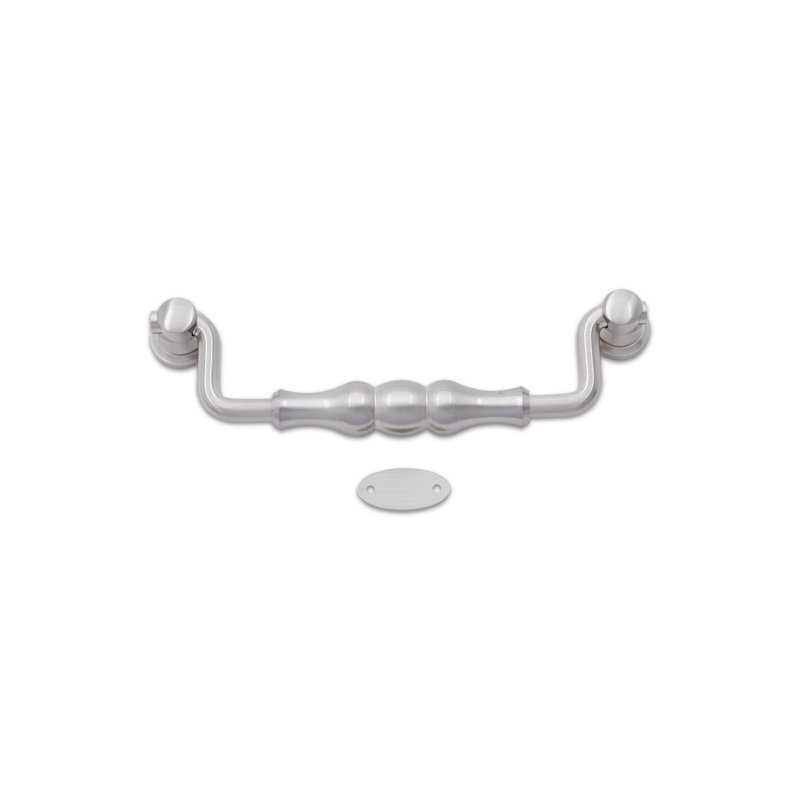 Poignée tombante perlée 5 po CP Series, Nickel satiné