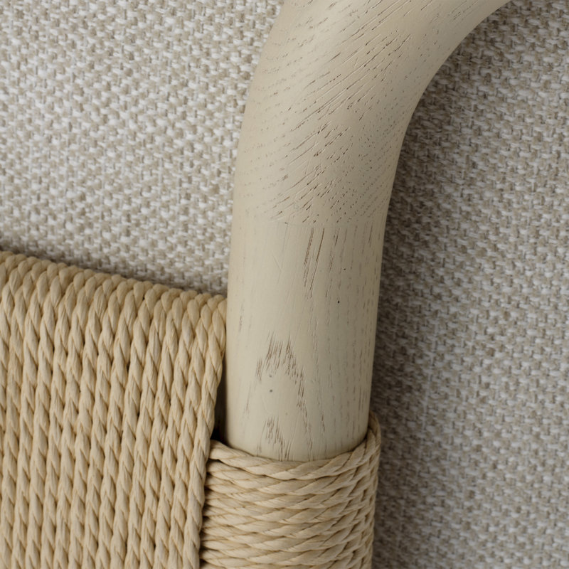 Fauteuil lounge Tether, chêne clair, Chêne pâle
