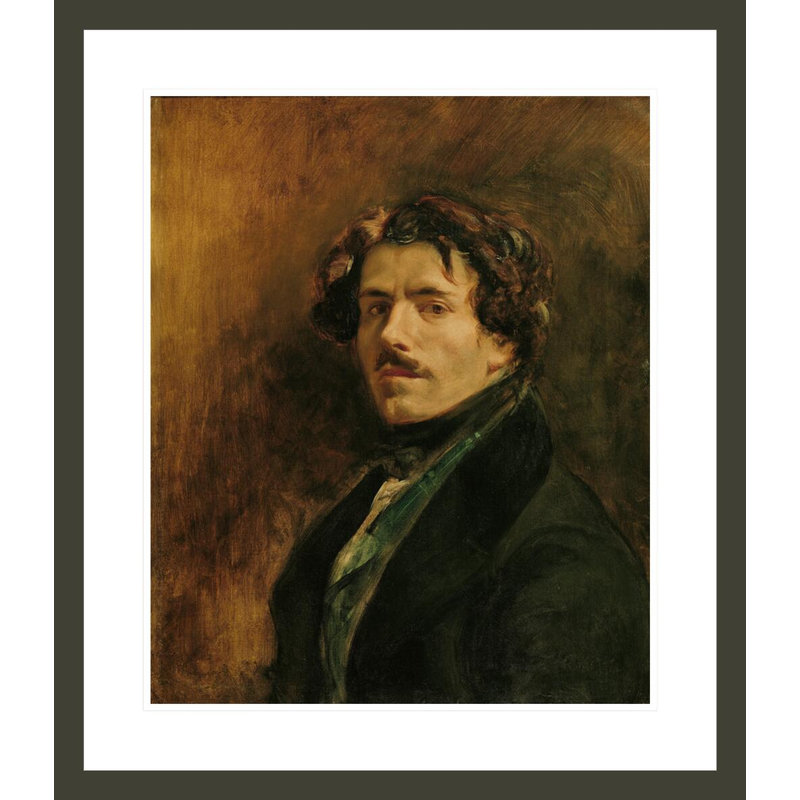 Autoportrait par Eugène Delacroix, impression giclée sur cadre, H 27,16 po x l 23,5 po