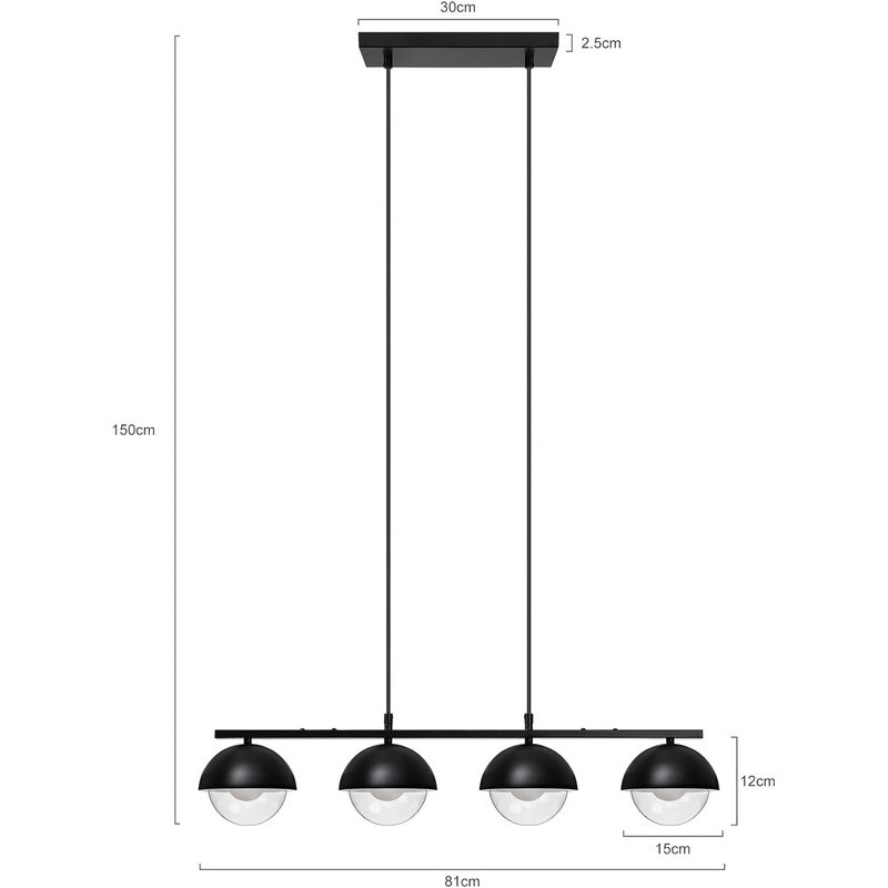 Norlyn 4 - Light Kitchen Island Chandelier