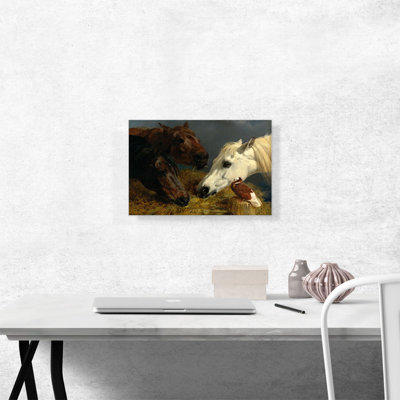 «Farmyard Friends» par J.F. Herring, reproduction d'art sur toile tendue