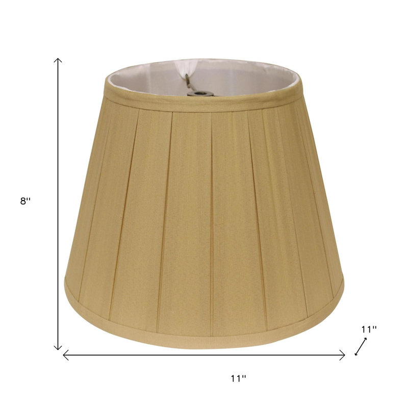 Abat-jour empire en soie Camel Shantung