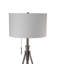 Lampe sur pied de style rétro 1Pc avec pieds en acier brossé, interrupteur à tirette unique et hauteur extensible pour un éclairage élégant-1715996407