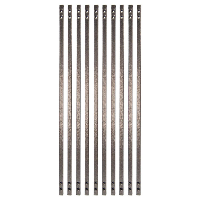 Antique Bronze Powder-Coated Metal Square Stair Baluster Set