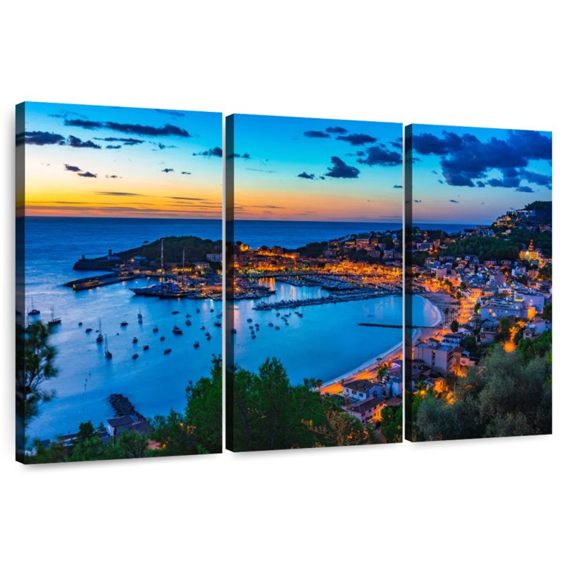 Gillard Port De Soller Twilight, H 32 po x l 50 po