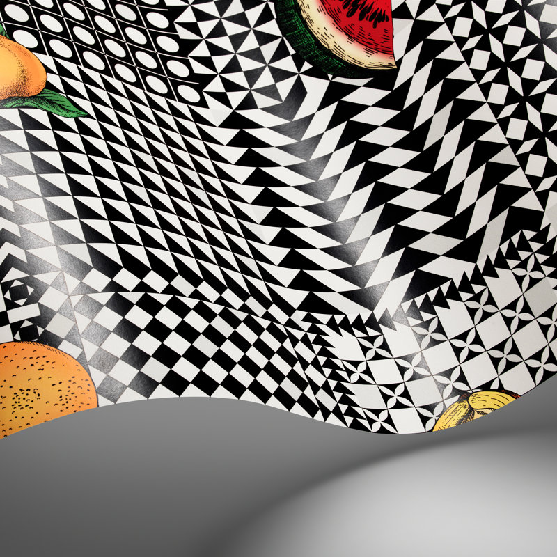 Fornasetti Senza Tempo II Wallpaper Roll, Black/Red