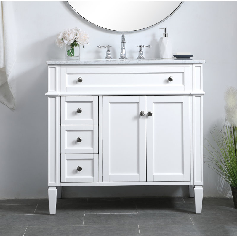 Meuble-lavabo simple l 36 po x P 22 po x H 35 po Rivers, Blanc