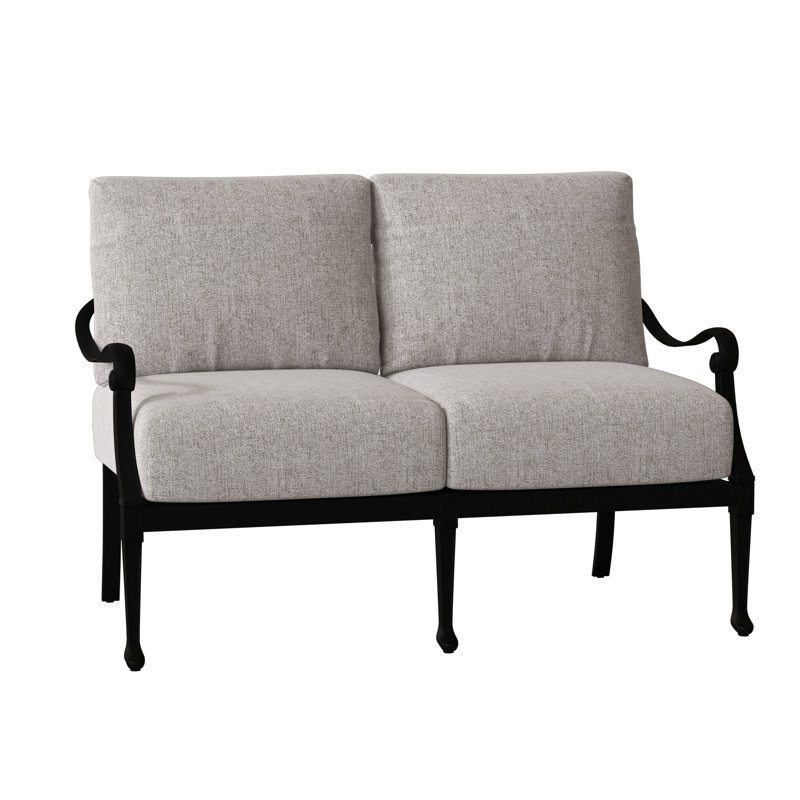 Wiltshire Outdoor 2 - Seat Loveseat, Textured Black, Canvas Bird's Eye Sunbrella® Canvas