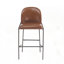 Ensemble de 2 tabourets de bar rembourrés d'intérieur en métal-1839160627