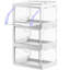 Bacs de rangement empilables transparents avec couvercles
