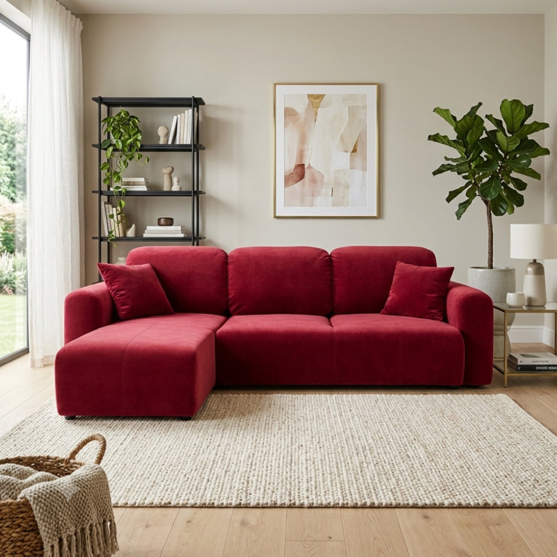 Ronnell 3 Seater Sofa Bed, Left Hand Facing Corner Sofa