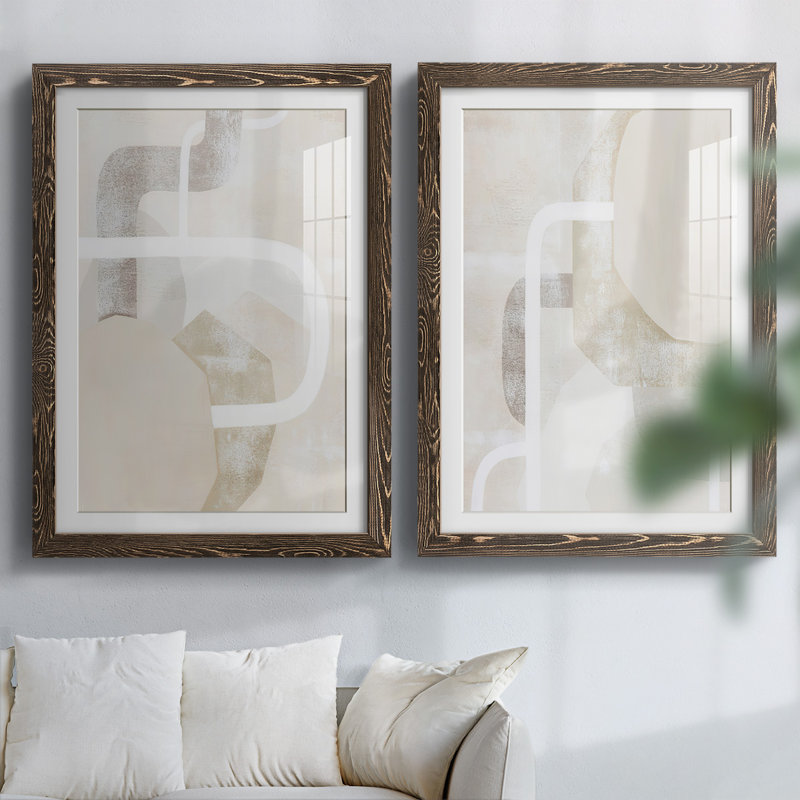 Impression encadrée «Quiet Affection I-Premium» - prête à être accrochée, Noyer, H 31,5 po x l 88 po x P 1,5 po