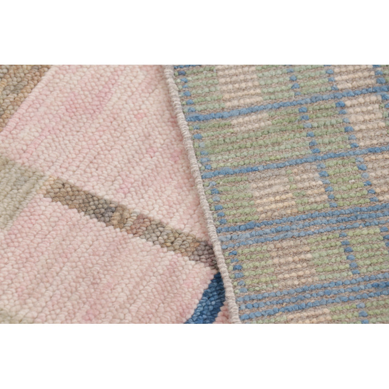 Moroccan Hand Knotted Geometric Area Rug, Rectangle 6' x 8'