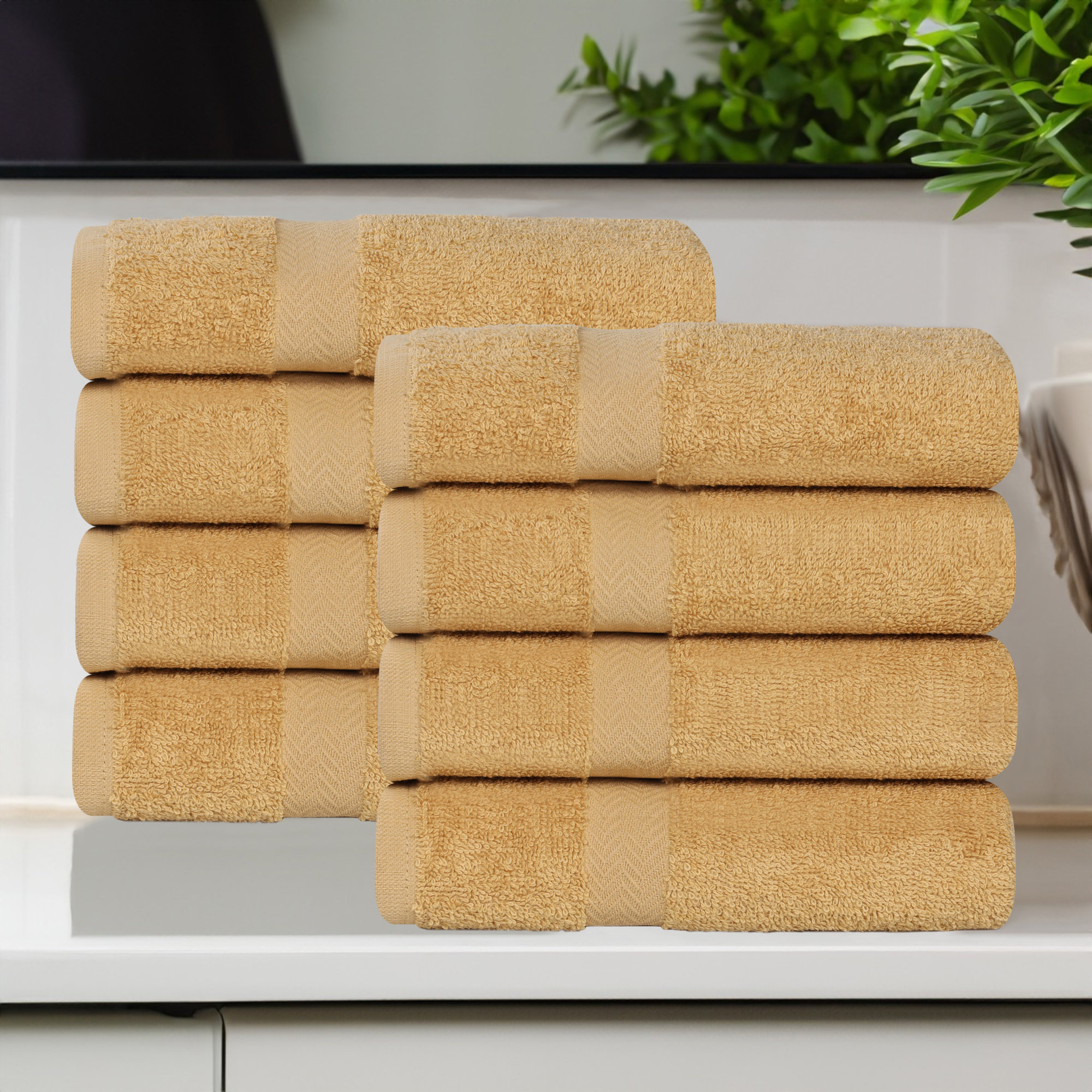 Franklin Cotton Lightweight Quick-Drying Hand Towel, Gold
