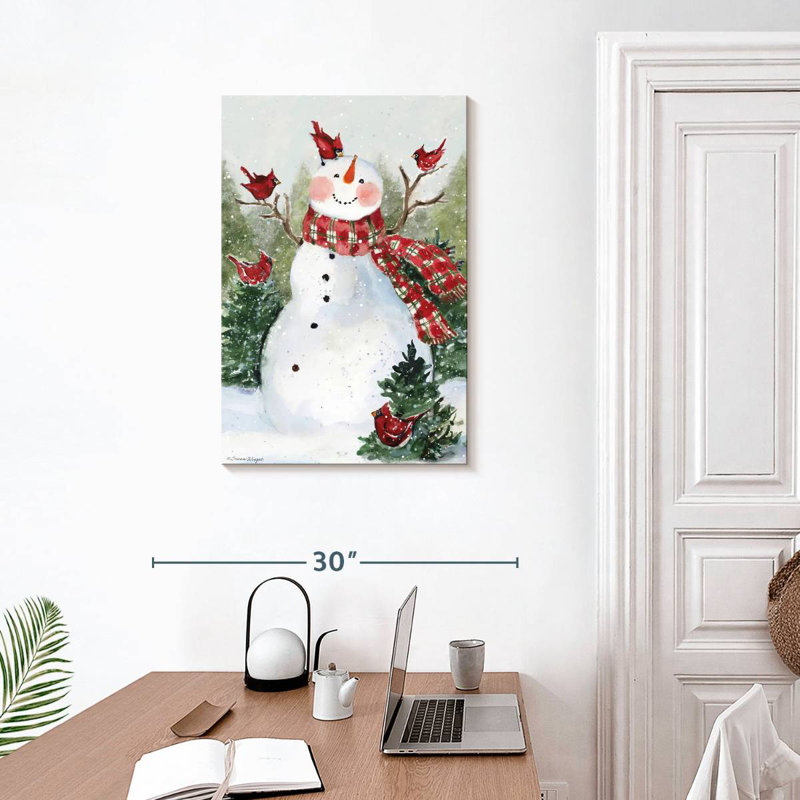 Aquarelle de Noël écossais, H 30 po x l 20 po