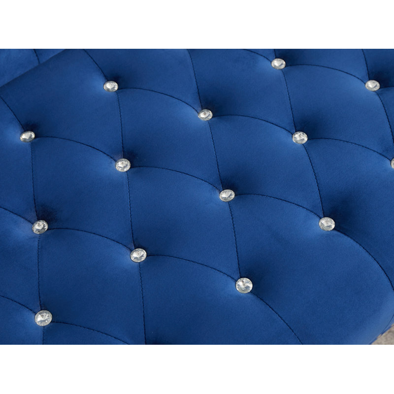 Canapé rembourré 88,5 po Jarvous, Bleu, H 37 po x l 66 po x P 31 po