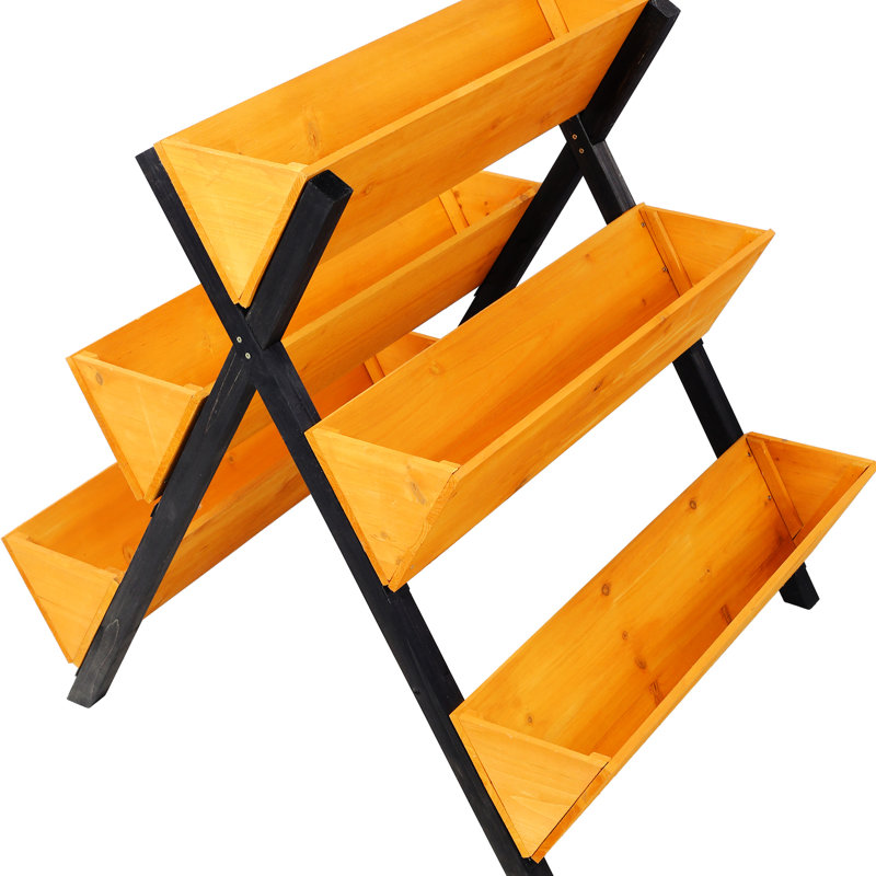 Lit surélevé en bois brun 3