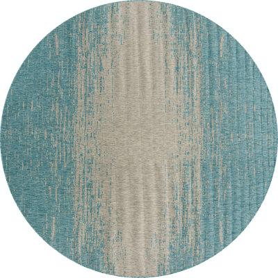 Outdoor Iris Area Rug Ocean Color