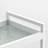 3-Tier Glass Utility Cart Rolling Metal Storage Organizer with Wheels-100824410