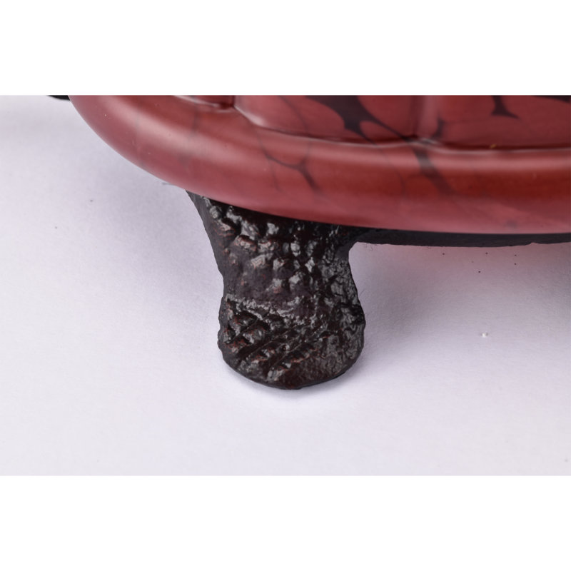 Lampe de bureau Chumlee Tiffany Turtle, Rouge