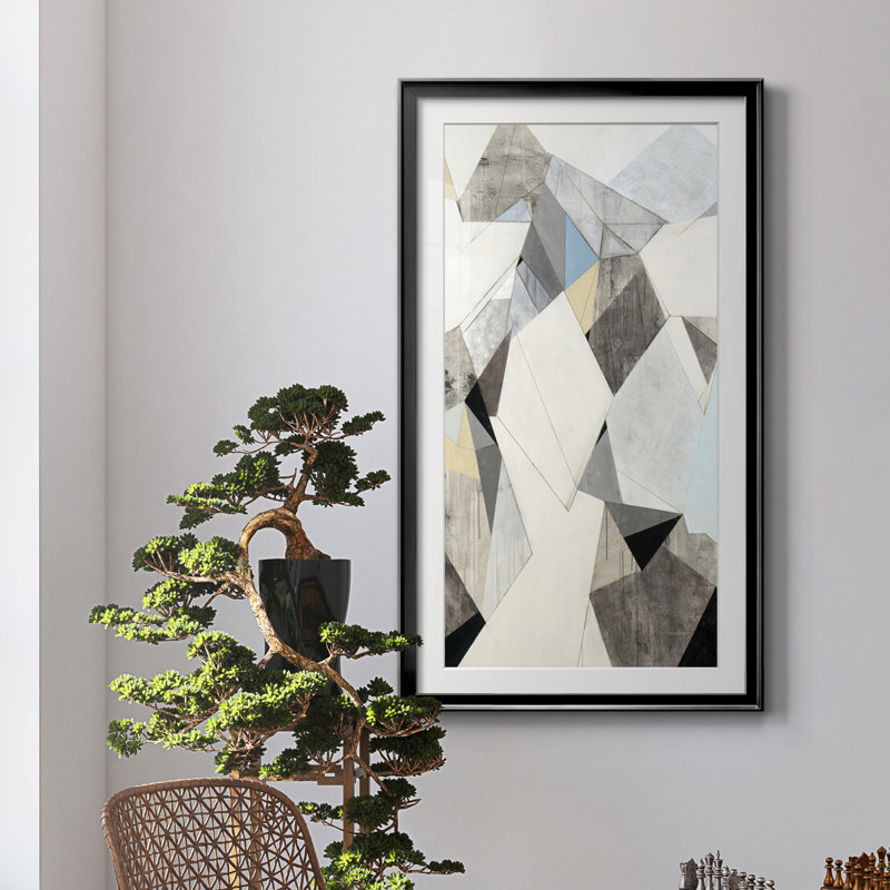 LOFI V1 - Reproduction d'art sur papier, H 14,5 po x l 26,5 po x P 1,5 po, Papier encadré noir, Blanc
