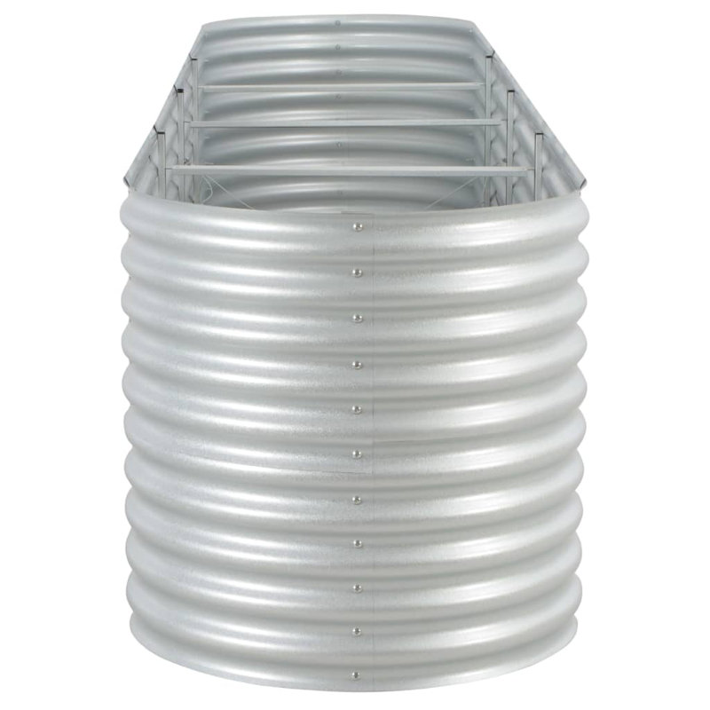 Metal Planter Box, Silver, 44cm H x 400cm W x 80cm D