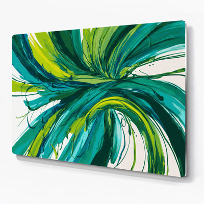 Lyrical Abstraction 67 Green Metal Wall Art