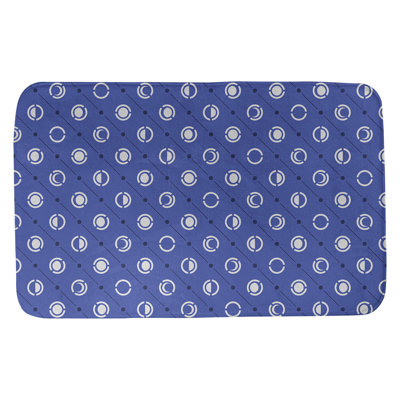 Tapis de bain géométrique antidérapant en microfibre Moon phases