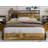 17 Stories Queen Size Lift Up Storage Bed, Metal Queen Platform Bed Frame with 2-Tier Storage Shelf Headboard & Charging Station, Solid Wood Slats, No Box Spring Needed, Easy Assembly, Wood Brown-212235051-212235054