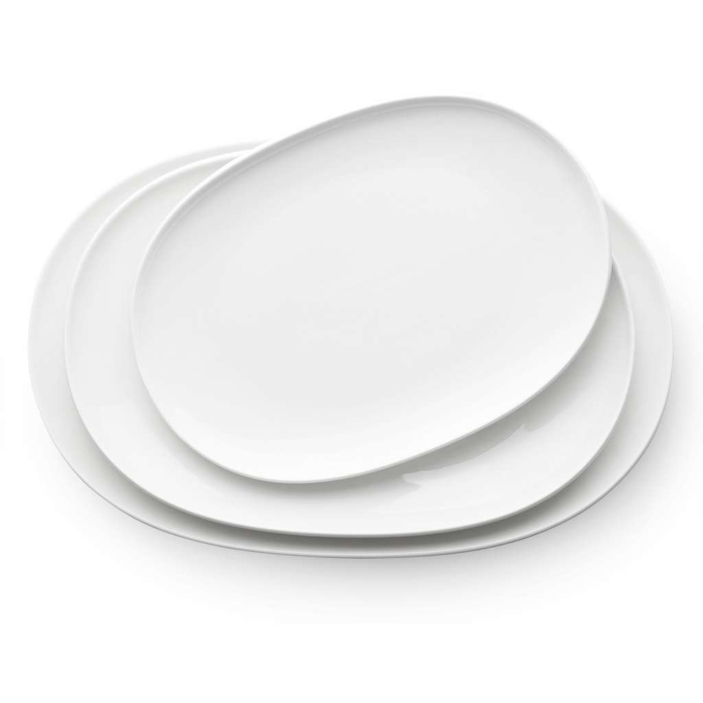 Latitude Run® 3-Piece Oval Serving Platter Set in 12", 14", 16" Sizes, White | Wayfair