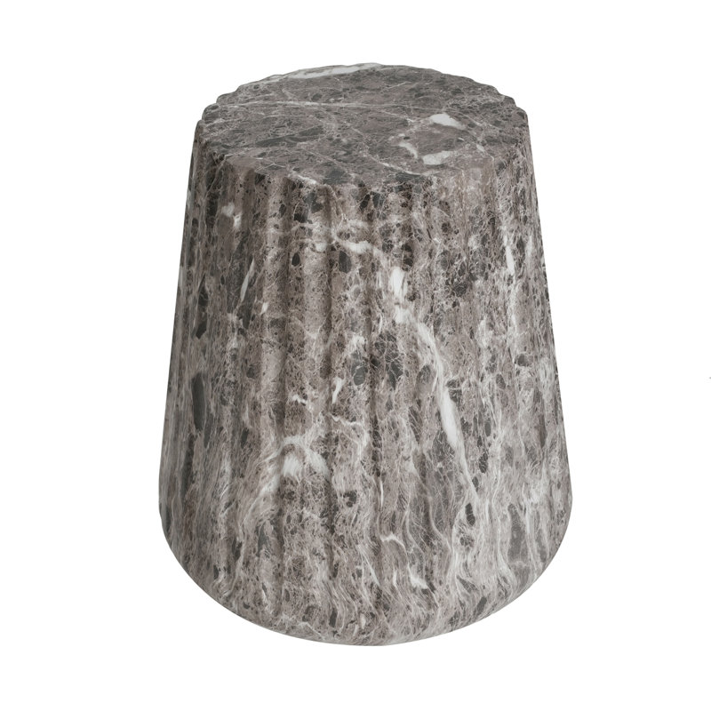 Table d'appoint d'extérieur sculptée Cleme, Brun