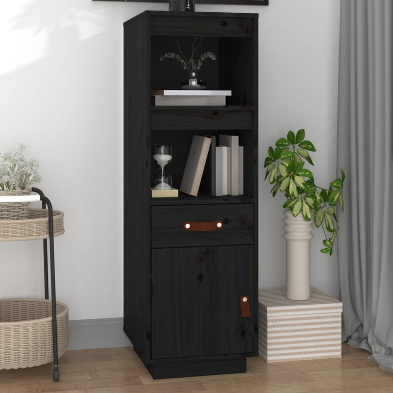 Lily-Anya 34cm Solid Wood Sideboard, Black