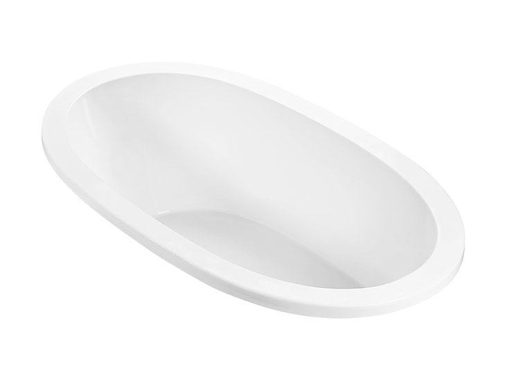 Adena 4 DoloMatte 73" x 36" Soaking Solid Surface Bathtub, Undermount, 20" H x 63" W x 35" D