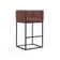 Upholstered Counter Stool with Metal Frame