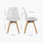 Set of 8 PU Leather Upholstered Kitchen Chairs With Solid Beech Wood Legs-924551338