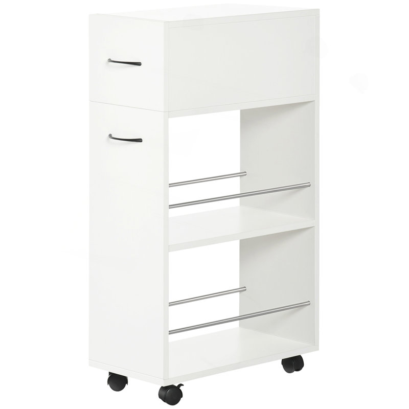 Versatile 3-Tier Slim Storage Cart For Efficient Space Utilization