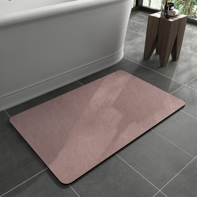 Tapis de bain - Revêtement en caoutchouc antidérapant à séchage rapide - Tapis de salle de bain minces à séchage rapide sous la porte - Tapis de salle de bain en faux suède - Tapis de douche pour devant de baignoire Visitez la boutique MontVoo