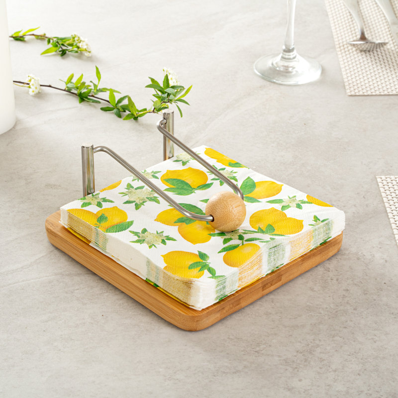 Porte-serviette rustique de 7,3 x 7,1 po x 3 po de style restaurantware - Nature Tek